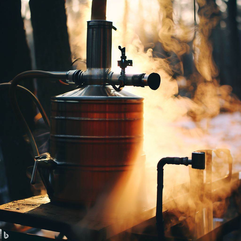 backyard maple syrup evaporator
